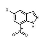 structure of CAS# 41926-18-5, 5-Chloro-7-Nitro-1H-Indazole;1H-Indazole, 5-chloro-7-nitro-;5-Chlor-7-nitro-1H-indazol;5-Chloro-7-nitro (1H)indazole