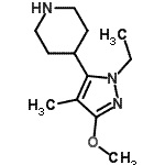 CAS#: 419571-72-5， 4-(1-Ethyl-3-Methoxy-4-Methyl-1H-Pyrazol-5-Yl)Piperidine