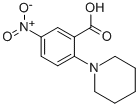结构式 CAS# 42106-50-3, 5-硝基-2-哌啶-1-基-苯甲酸