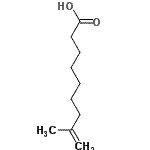 结构式 CAS# 42150-00-5, 8-甲基-8-壬烯酸