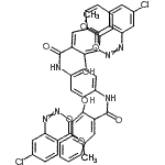 CAS#: 42222-36-6， Dimethyl 2,2'-{1,4-Phenylenebis[Carbamoyl(2-Hydroxy-3,1-Naphthalenediyl)-2,1-Diazenediyl]}Bis(4-Chlorobenzoate)