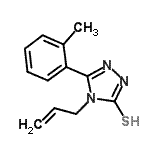 结构式 CAS# 423741-70-2, 4-烯丙基-5-(2-甲基苯基)-4H-1,2,4-三唑-3-硫醇