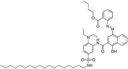 CAS#: 42381-20-4， Butyl 2-[[3-[[[2-(Diethylamino)-5-[(Octadecylamino)Sulphonyl]Phenyl]Amino]Carbonyl]-4-Hydroxy-1-Naphthyl]Azo]Benzoate