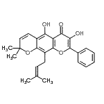 CAS#: 42438-75-5， 5,7-Dihydroxy-2,2-Dimethyl-10-(3-Methyl-2-Buten-1-Yl)-8-Phenyl-2H,6H-Pyrano[3,2-g]Chromen-6-One