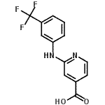 结构式 CAS# 42729-22-6, 2-{[3-(三氟甲基)苯基]氨基}异烟酸