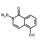 结构式 CAS# 42792-98-3, 5-羟基-2-甲基-异喹啉-1-酮