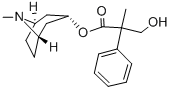 structure of CAS# 428-07-9, Levomepate;(8-Methyl-8-Azabicyclo[3.2.1]Octan-3-Yl) 3-Hydroxy-2-Methyl-2-Phenyl-Propanoate;3-Hydroxy-2-Methyl-2-Phenylpropanoic Acid (8-Methyl-8-Azabicyclo[3.2.1]Octan-3-Yl) Ester;3-Hydroxy-2-Methyl-2-Phenyl-Propionic Acid (8-Methyl-8-Azabicyclo[3.2.1]Octan-3-Yl) Ester