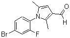 CAS#: 428495-37-8， 1-(4-Bromo-2-Fluorophenyl)-2,5-Dimethyl-1H-Pyrrole-3-Carbaldehyde