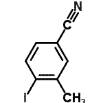 structure of CAS# 42872-85-5, 4-Iodo-3-Methylbenzonitrile;4-Iodo-3-methylbenzonitrile;MFCD09025697