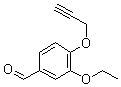 结构式 CAS# 428847-37-4, 3-乙氧基-4-(2-丙炔-1-基氧基)-苯甲醛