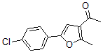 structure of CAS# 43020-12-8, 1-[5-(4-Chlorophenyl)-2-Methyl-3-Furanyl]-Ethanone;1-[5-(4-CHLOROPHENYL)-2-METHYL-3-FURYL]ETHAN-1-ONE;3-ACETYL-5-(4-CHLOROPHENYL)-2-METHYLFURAN