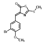 CAS#: 430464-08-7， (4Z)-4-(3-Bromo-4-Methoxybenzylidene)-2-(Methylsulfanyl)-1,3-Thiazol-5(4H)-One