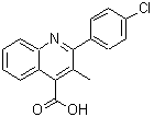 结构式 CAS# 43071-47-2, 2-(4-氯苯基)-3-甲基-4-喹啉羧酸