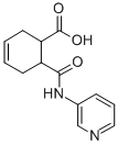 结构式 CAS# 432001-25-7, 6-(吡啶-3-基氨基甲酰)-环己-3-烯羧酸