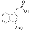structure of CAS# 432001-45-1, (3-Formyl-2-Methyl-1H-Indol-1-Yl)Acetic Acid;(3-formyl-2-methyl-1H-indol-1-yl)acetic acid;(3-Formyl-2-methyl-indol-1-yl)-acetic acid;2-(3-formyl-2-methyl-1H-indol-1-yl)acetic acid