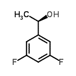 structure of CAS# 433228-88-7, (1R)-1-(3,5-Difluorophenyl)Ethanol;(+)-(R)-1-(3,5-Difluorophenyl)ethanol;(R)-1-(3,5-Difluorophenyl)ethanol;MFCD18831076