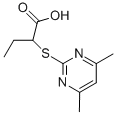 结构式 CAS# 433242-64-9, 2-(4,6-二甲基-嘧啶-2-基巯基)-丁酸