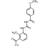 CAS#: 433943-36-3， 3-{[(4-Methoxybenzoyl)Carbamothioyl]Amino}-2-Methylbenzoic Acid