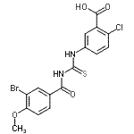 CAS#: 434307-81-0， 5-{[(3-Bromo-4-Methoxybenzoyl)Carbamothioyl]Amino}-2-Chlorobenzoic Acid
