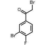 结构式 CAS# 435273-49-7, 2-溴-1-(3-溴-4-氟苯基)乙酮