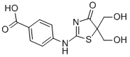 structure of CAS# 436088-78-7, 4-(5,5-Bis-Hydroxymethyl-4-Oxo-4,5-Dihydro-Thiazol-2-Ylamino)-Benzoic Acid;4-[[5,5-Bis(Hydroxymethyl)-4-Oxo-Thiazol-2-Yl]Amino]Benzoate;4-[[5,5-Bis(Hydroxymethyl)-4-Oxo-2-Thiazolyl]Amino]Benzoate;4-[(4-Keto-5,5-Dimethylol-Thiazol-2-Yl)Amino]Benzoate