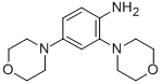structure of CAS# 436088-92-5, 2,4-Di-Morpholin-4-Yl-Phenylamine;2,4-Dimorpholinoaniline;(2,4-Dimorpholinophenyl)Amine;Oprea1_428344
