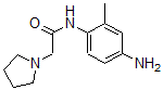 结构式 CAS# 436090-52-7, N-(4-氨基-2-甲基苯基)-1-吡咯烷乙酰胺