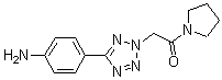 结构式 CAS# 436092-94-3, 2-[5-(4-氨基苯基)-2H-四唑-2-基]-1-(1-吡咯烷基)-乙酮