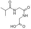 structure of CAS# 436096-89-8, (2-Isobutyrylamino-Acetylamino)-Acetic Acid;2-[[2-[(2-Methyl-1-Oxopropyl)Amino]-1-Oxoethyl]Amino]Acetate;2-[[2-(Isobutyrylamino)Acetyl]Amino]Acetate;2-[2-(2-Methylpropanoylamino)Ethanoylamino]Ethanoate