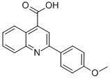structure of CAS# 4364-02-7, 2-(4-Methoxy-Phenyl)-Quinoline-4-Carboxylic Acid;2-(4-Methoxyphenyl)-4-Quinolinecarboxylate;2-(4-Methoxyphenyl)Cinchoninate;Zinc00039344