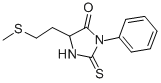 structure of CAS# 4370-90-5, Methionine phenylthiohydantoin;5-(2-Methylsulfanylethyl)-3-Phenyl-2-Thioxo-Imidazolidin-4-One;5-[2-(Methylthio)Ethyl]-3-Phenyl-2-Thioxo-4-Imidazolidinone;5-[2-(Methylthio)Ethyl]-3-Phenyl-2-Thioxo-Imidazolidin-4-One