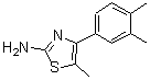 结构式 CAS# 438215-91-9, 4-(3,4-二甲基苯基)-5-甲基-1,3-噻唑-2-胺