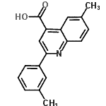 结构式 CAS# 438216-68-3, 6-甲基-2-(3-甲基苯基)-4-喹啉羧酸
