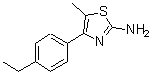 结构式 CAS# 438218-98-5, 4-(4-乙基苯基)-5-甲基-1,3-噻唑-2-胺
