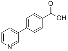 结构式 CAS# 4385-75-5, 4-吡啶-3-基-苯甲酸