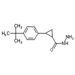 structure of CAS# 438616-66-1, 2-[4-(2-Methyl-2-Propanyl)Phenyl]Cyclopropanecarbohydrazide;2-(4-(tert-butyl)phenyl)cyclopropanecarbohydrazide;2-(4-tert-Butylphenyl)cyclopropanecarbohydrazide;2-(4-tert-Butylphenyl)cyclopropanecarbohydrazide #