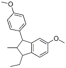CAS 登录号:439-22-5, 1-乙基-5-甲氧基-3-(4-甲氧基苯基)-2-甲基-2,3-二氢-1H-茚