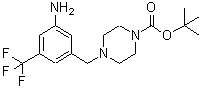 CAS#: 442846-59-5， 4-[[3-Amino-5-(Trifluoromethyl)Phenyl]Methyl]-1-Piperazinecarboxylic acid 1,1-Dimethylethyl Ester