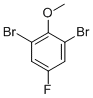 structure of CAS# 443-41-4, 2,6-Dibromo-4-Fluoroanisole;1,3-Dibromo-5-Fluoro-2-Methoxybenzene;2,6-DIBROMO-4-FLUOROANISOLE