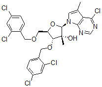 CAS#: 443642-54-4， 7-[3,5-Bis-O-[(2,4-Dichlorophenyl)Methyl]-2-C-Methyl-beta-D-Ribofuranosyl]-4-Chloro-5-Methyl-7H-Pyrrolo[2,3-d]Pyrimidine