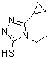 structure of CAS# 443918-29-4, 5-Cyclopropyl-4-Ethyl-4H-1,2,4-Triazole-3-Thiol;3-cyclopropyl-4-ethyl-1,2,4-triazoline-5-thione;5-cyclopropyl-4-ethyl-1,2,4-triazole-3-thiol;5-cyclopropyl-4-ethyl-2,4-dihydro-3H-1,2,4-triazole-3-thione