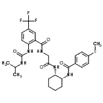 CAS#: 445479-97-0， 2-[(Isopropylcarbamoyl)Amino]-N-(2-{[(1S,2R)-2-{[4-(Methylsulfanyl)Benzoyl]Amino}Cyclohexyl]Amino}-2-Oxoethyl)-5-(Trifluoromethyl)Benzamide