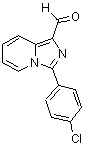 结构式 CAS# 446269-62-1, 3-(4-氯苯基)咪唑并[1,5-a]吡啶-1-甲醛
