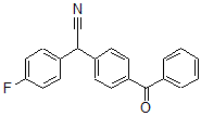 结构式 CAS# 446275-89-4, 4-苯甲酰基-alpha-(4-氟苯基)-苯乙腈