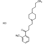 structure of CAS# 447407-36-5, 4-(4-Butyl-1-Piperidinyl)-1-(2-Methylphenyl)-1-Butanone Hydrochloride (1:1);AC 42