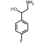 结构式 CAS# 456-05-3, 2-氨基-1-(4-氟苯基)乙醇