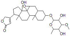 CAS#: 4589-95-1， 3Β-[(6-Deoxy-3-O-Methyl-a-L-Glucopyranosyl)Oxy]-7b,8-Epoxy-14-Hydroxy-5b-Card-20(22)-Enolide