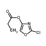structure of CAS# 46081-18-9, 2-Chloro-1,3-Oxazol-4-Yl Propionate;2-Chlor-1,3-oxazol-4-ylpropionat;2-Chloro-1,3-oxazol-4-yl propionate;2-Chlorooxazole-4-carboxylic acid ethyl ester