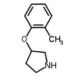 结构式 CAS# 46196-54-7, 3-(2-甲基苯氧基)吡咯烷