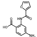 structure of CAS# 462068-49-1, 4-Amino-2-(2-Furoylamino)Benzoic Acid;4-amino-2-(furan-2-carboxamido)benzoic acid;4-Amino-2-[(furan-2-carbonyl)-amino]-benzoic acid;4-Amino-2-[(furan-2-carbonyl)-amino]-benzoicacid